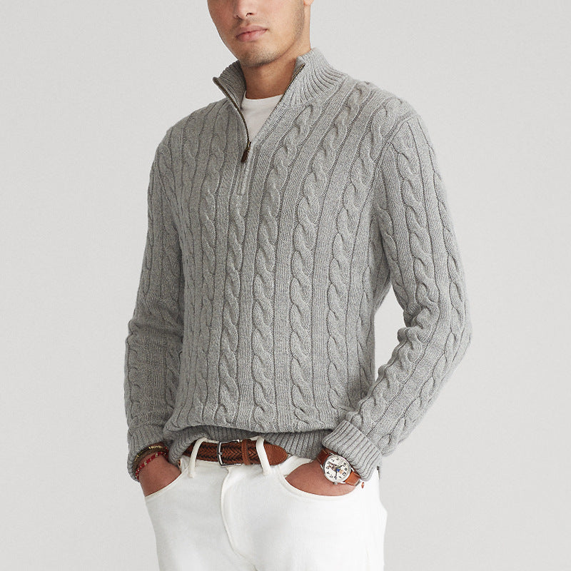 Brian™ - Cotton Zip Sweater