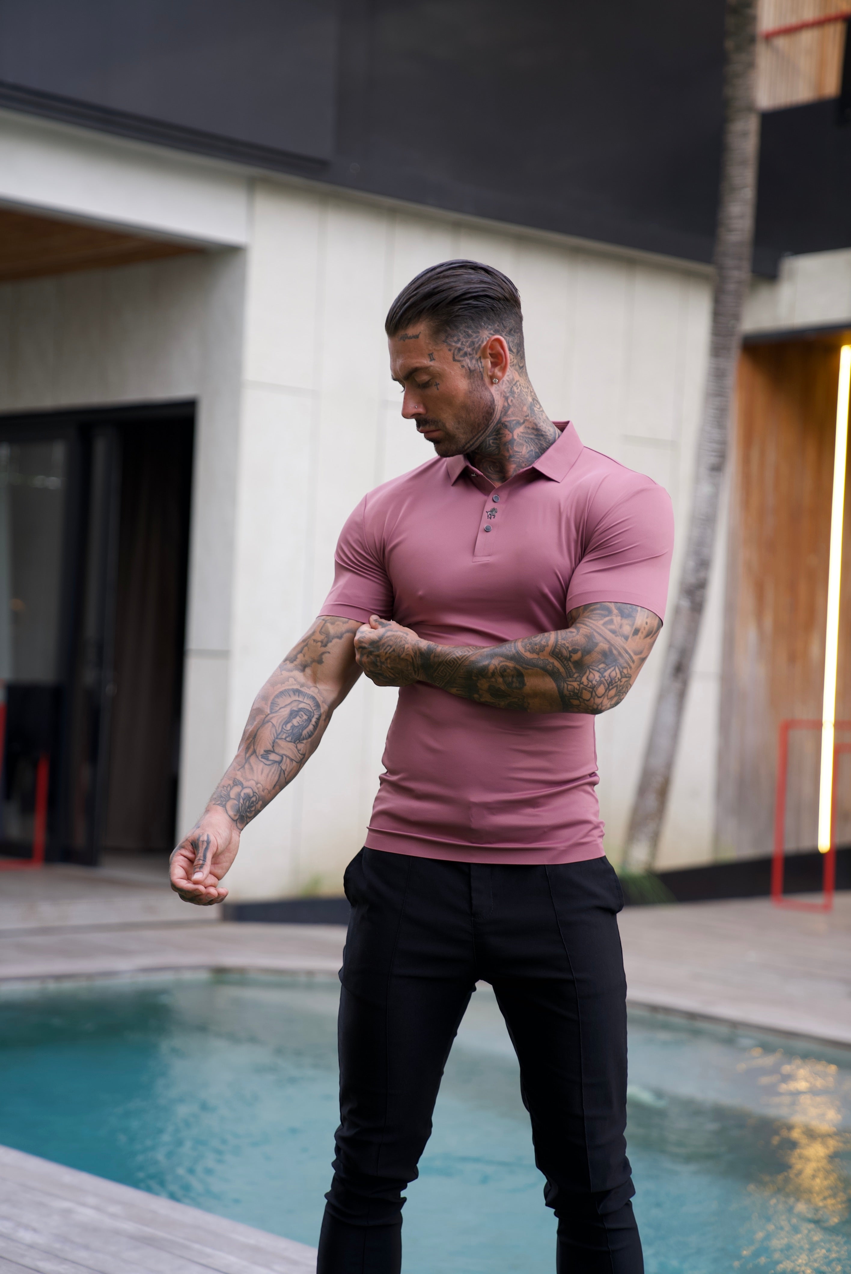 Vesper Classic: Wrinkle-Free Muscle Fit Polo Shirt