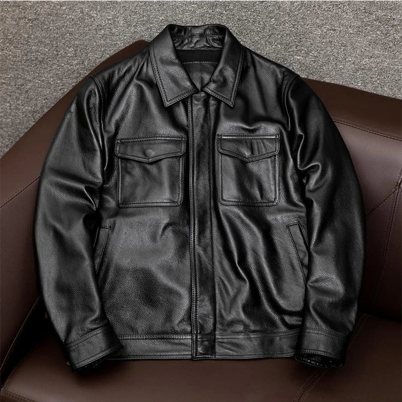 Ian™ - Vintage Vegan Leather Jacket