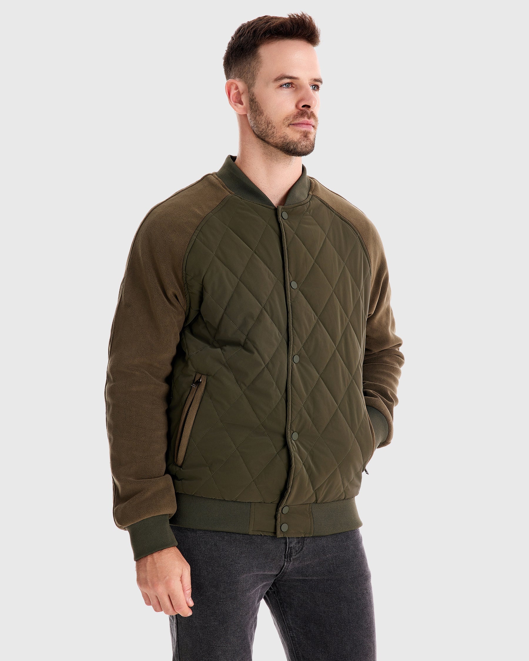 Tim diamond quilted Bomber Jacket