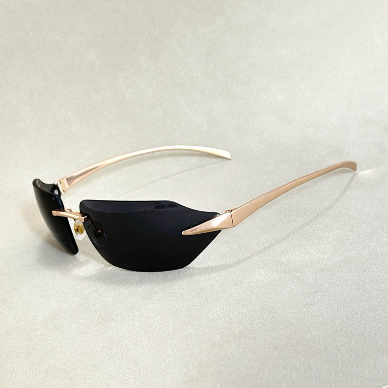 Golden Rimless Shades